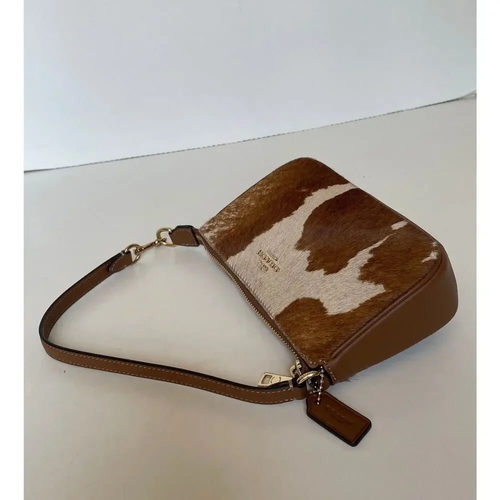 Coach Nolita 19 Wristlet Haircalf Cow Print Leather CDW34